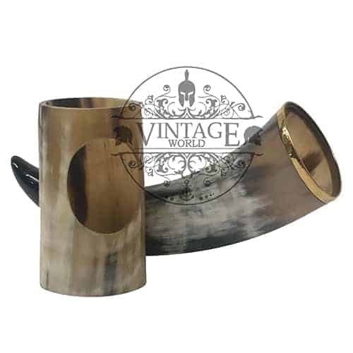 Viking Drinking Horn with Stand