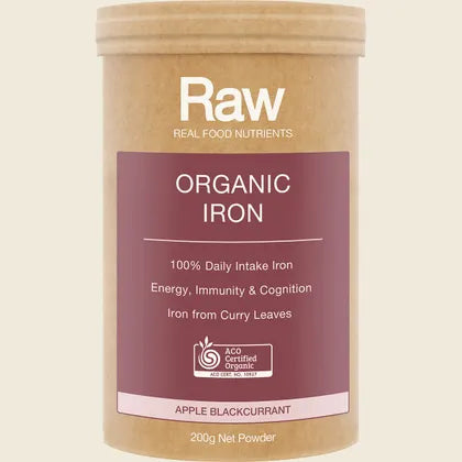 Raw Organic Iron Apple Blackcurrant 200g