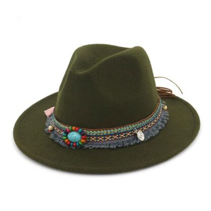 Santa Fe Western Hat w Turq Hatband