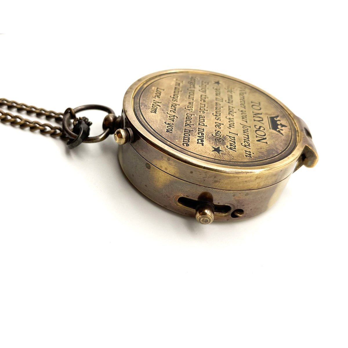 45mm Pocket Compass with message - Son - Vintage World Australia - 5