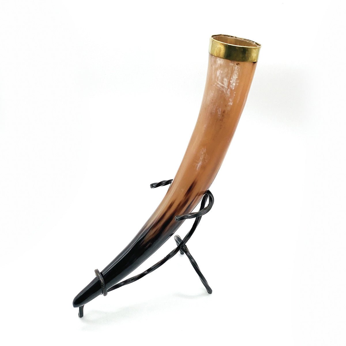 Viking Drinking Horn with Iron Stand - ( MX100A ) - Vintage World Australia - 2