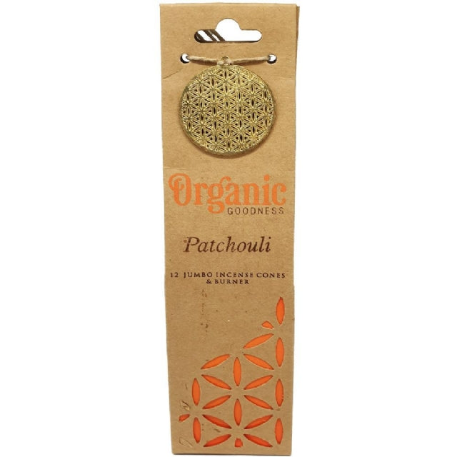 Organic Goodness // Incense Cones // Patchouli // 12PCE