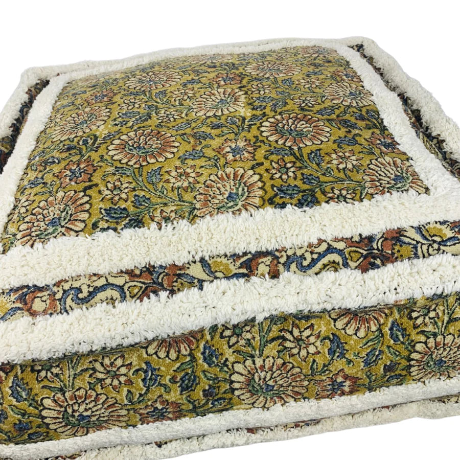 Ottoman // Foot Rest Square Bagru Print