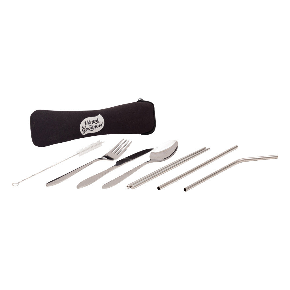 Honest To Goodness Stainless Steel Portable Cutlery Set - Set of 7