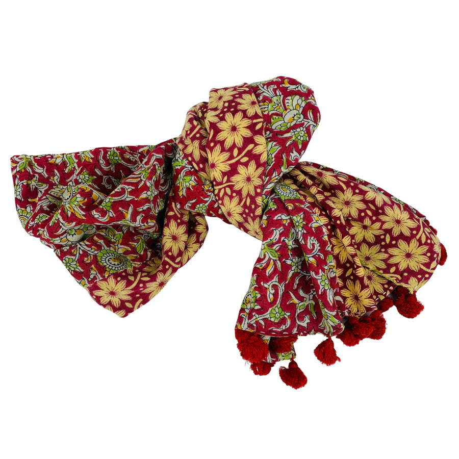 Scarves // Recycled Sari with Tassels