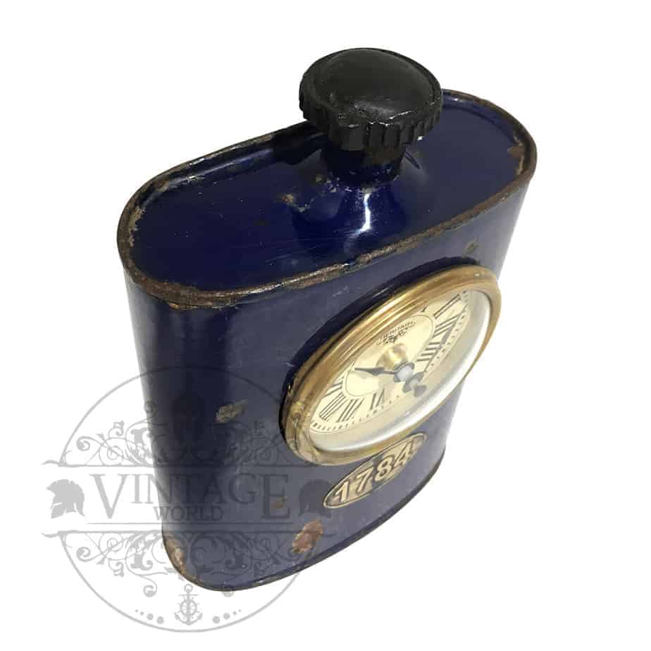 Old Iron Drinking Flask Clock