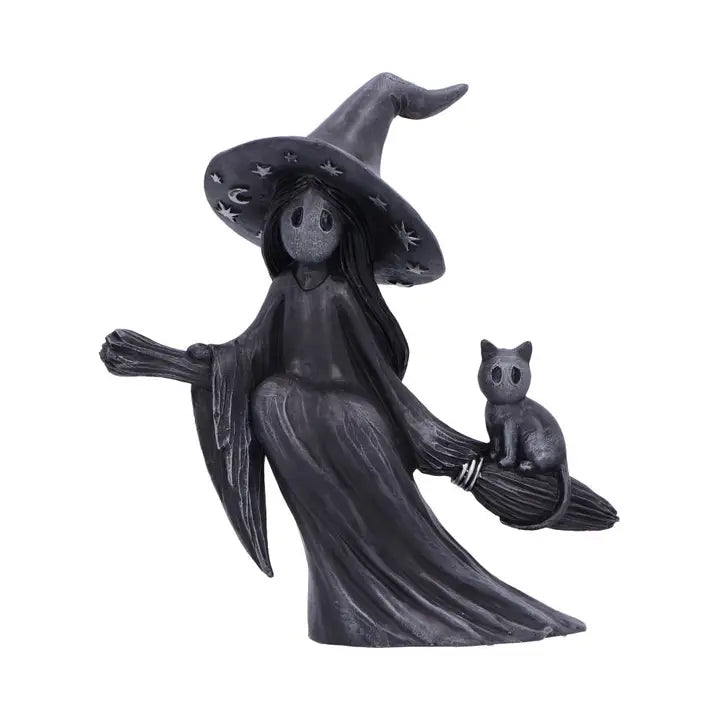 Little Souls Beam Witch On Broom Figurine 12.7cm