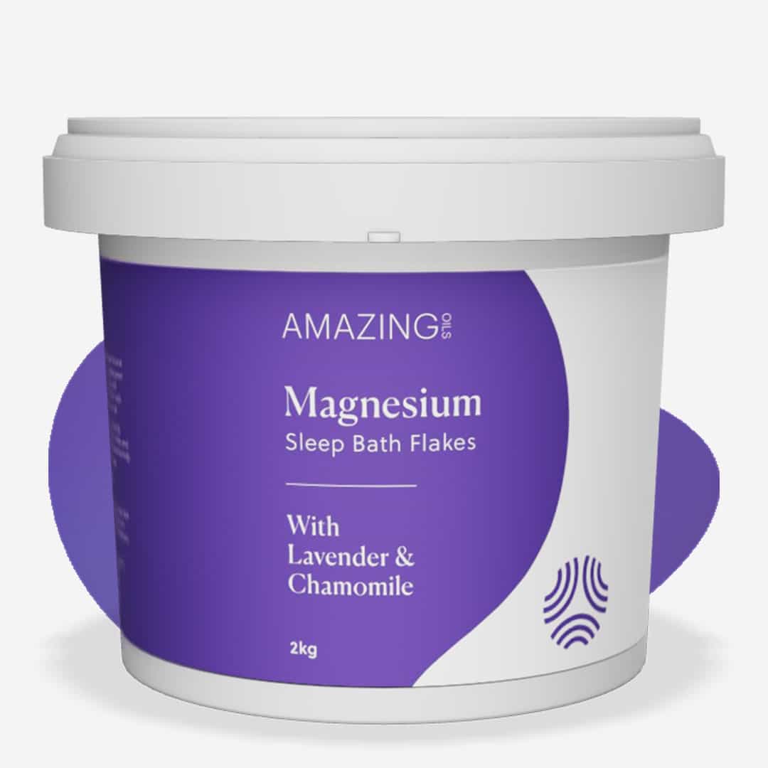 Amazing Oils Magnesium Sleep Bath Flakes with Lavender & Chamomile