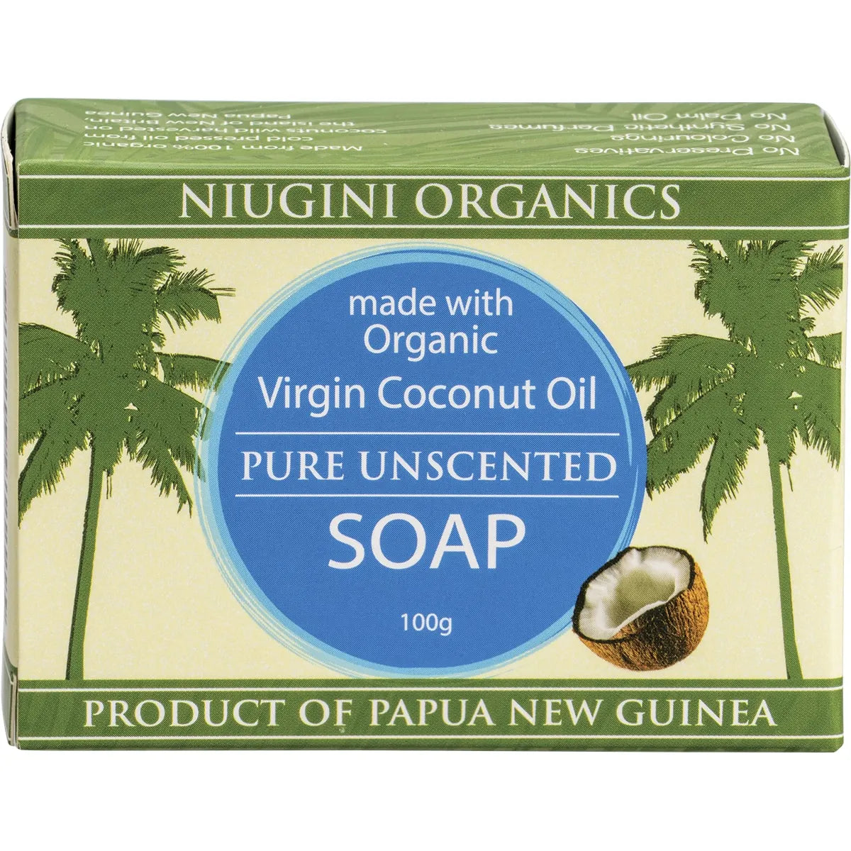Niugini Organics Virgin Coconut Oil Soap Pure (Unscented)
