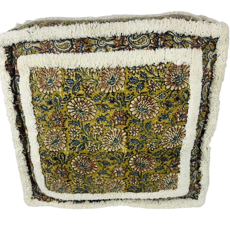 Ottoman // Foot Rest Square Bagru Print