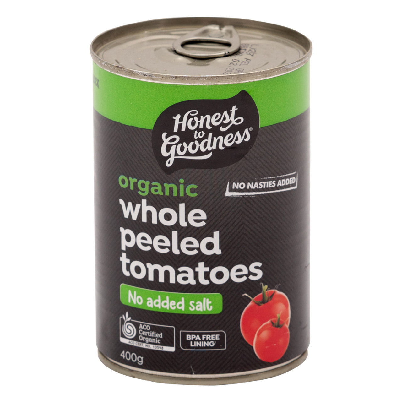 Honest To Goodness Organic Whole Peeled Tomatoes