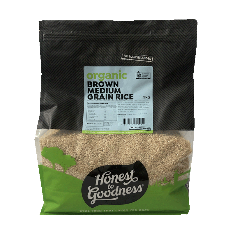 Honest To Goodness Organic Brown Medium Grain Rice