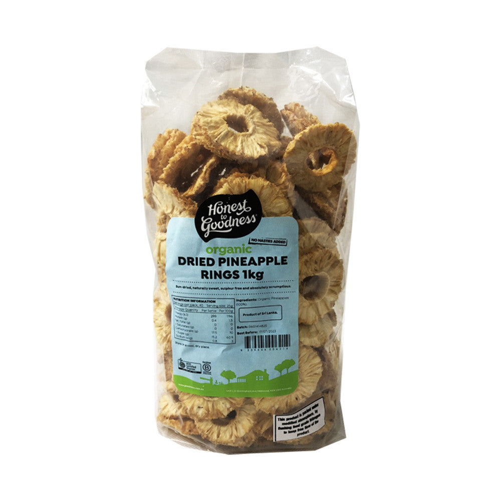Honest To Goodness Organic Dried Pineapple Rings
