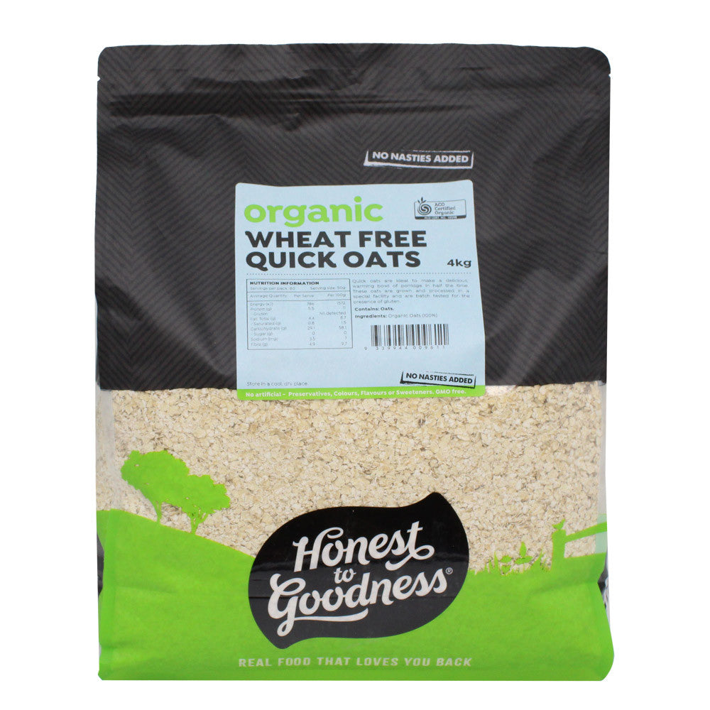 Honest To Goodness Organic Wheat Free Quick Oats (Gluten Tested)