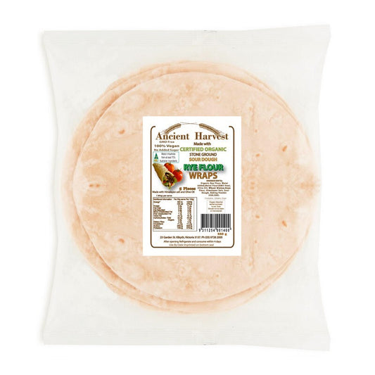 Organic Sourdough Rye Flour Wraps 220g