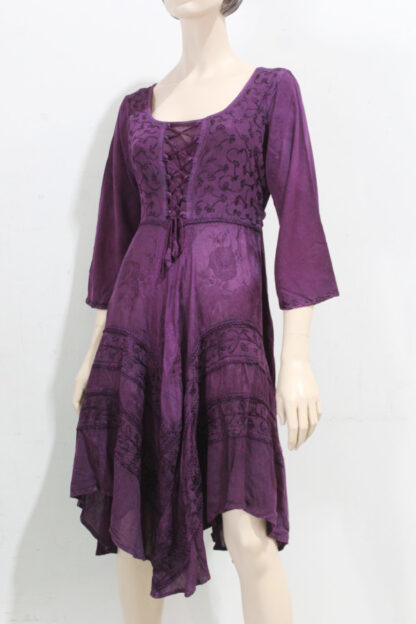 Lace Up Stevie Dress Long Sleeves - Paragraff