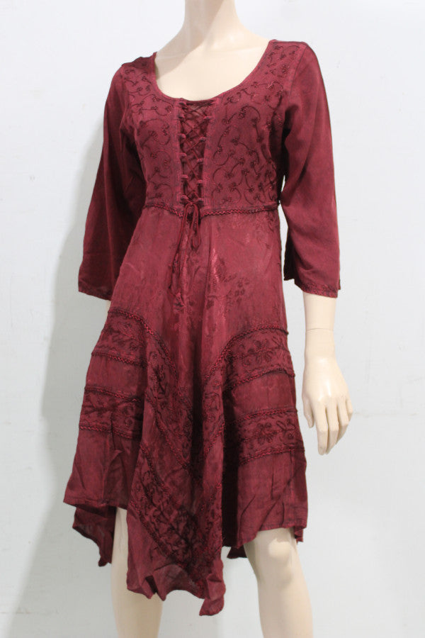 Lace Up Stevie Dress Long Sleeves - Paragraff