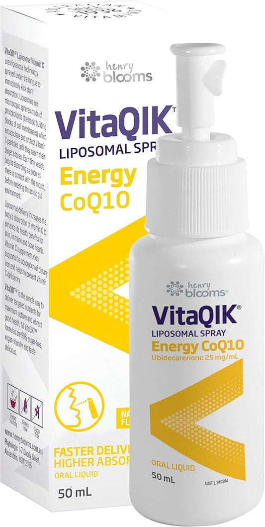 Henry Blooms Vitaqik Liposomal Energy Coq10 Spray 50 ml