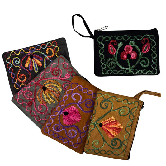 Swede Embroidered Purse 14x10cms