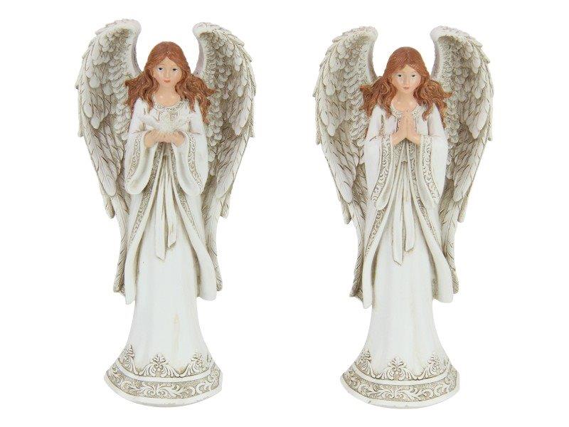 WHITE ROBE PRAYER ANGEL 18CM 2 ASSTD UNIT 2