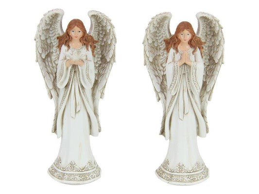 WHITE ROBE PRAYER ANGEL 18CM 2 ASSTD UNIT 2