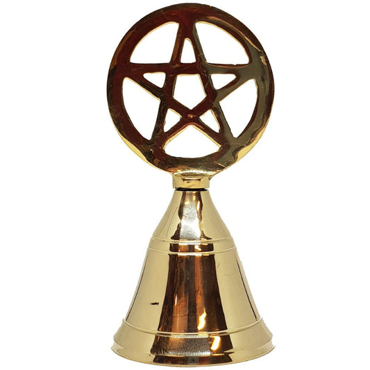 ALTAR BRASS BELL PENTACLE 9CM