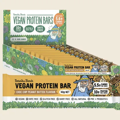 Vegan Protein Bars Choc Chip Peanut Butter