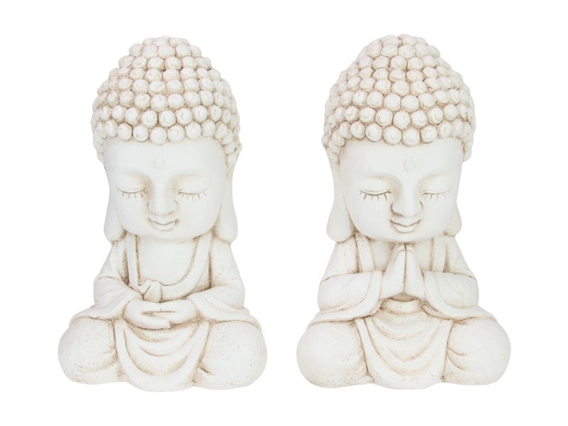 SITTING CREAM RULAI GARDEN BUDDHA 34CM 2 ASSTD UNIT 2