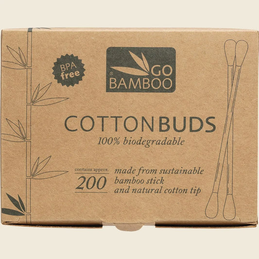 Go Bamboo Cotton Buds 100% Biodegradable 200pk