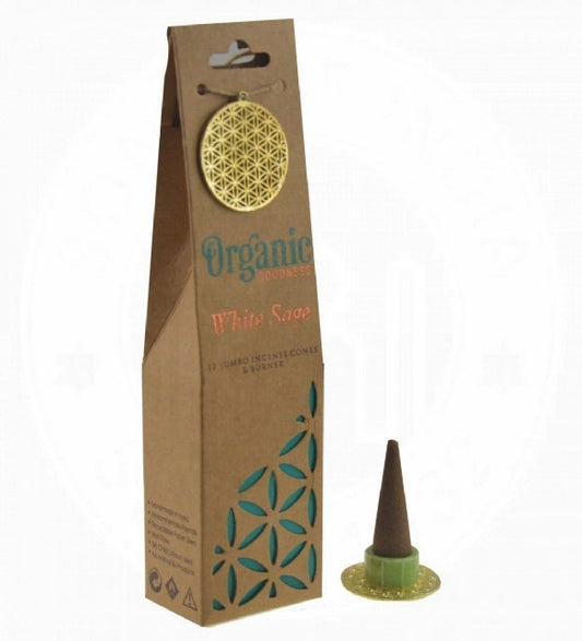 Organic Goodness // Incense Cones // White Sage // 12PCE