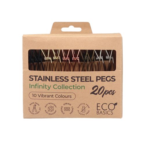 STAINLESS STEEL PEGS INFINITY COLLECTION 20Pk Code: