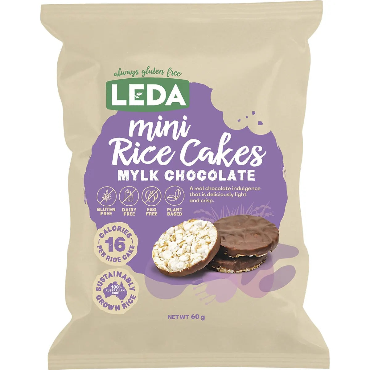 Leda Mini Rice Cakes // Mylk Chocolate