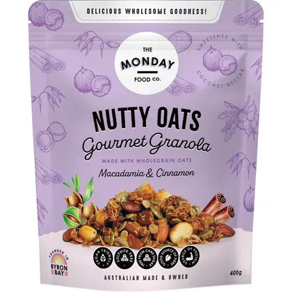 The Monday Food Co. Nutty Oats Gourmet Granola Macadamia & Cinnamon 400G