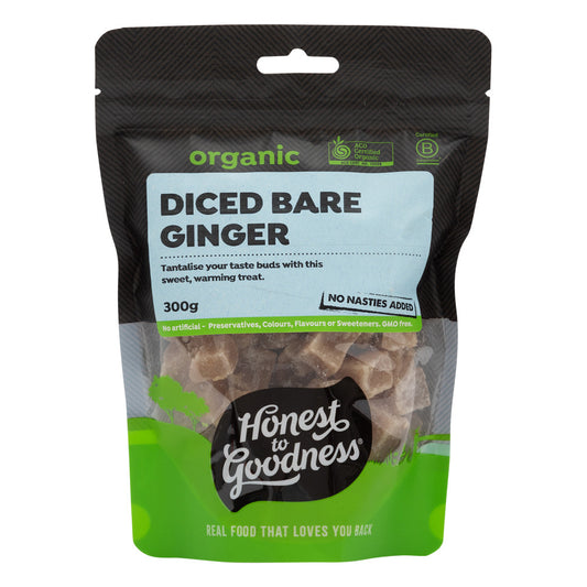 Honest To Goodness Organic Diced Bare Ginger