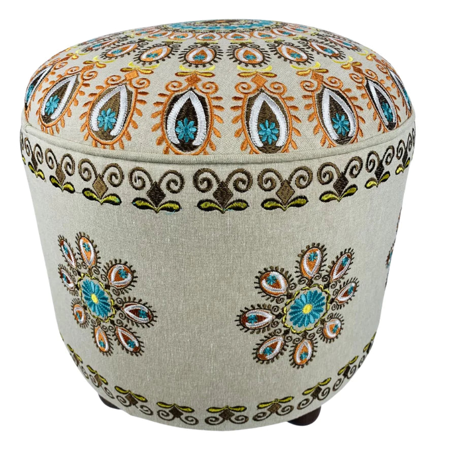 Ottoman // Foot Rest Mandala Flower