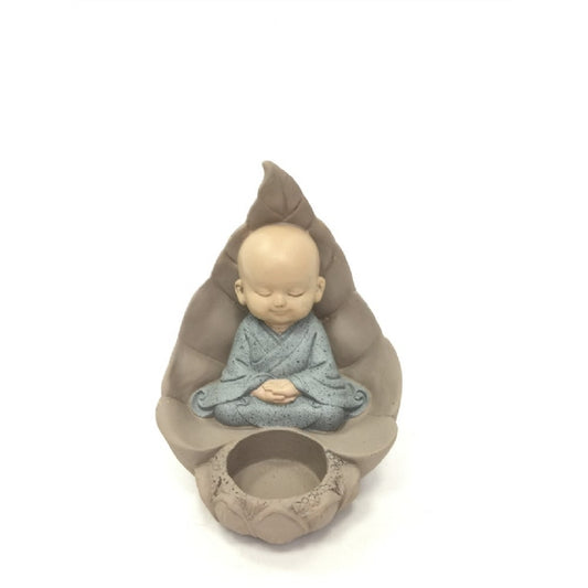 MONK LEAF TEALIGHT HOLDER 13.5CM