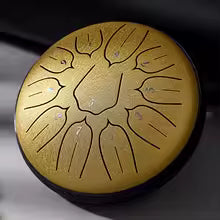 HLURU Glucophone Steel Tongue Drum 6 Inch 11 Notes D Tone Ethereal Drum Music Drum Yoga Meditation Percussion instrument