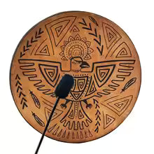 Vintage Vegan Shaman Drum Tree Of Life Siberian Drum Drum Hammer Home Decor Musici Party Sound Healing Tool Handcrafted Ornament