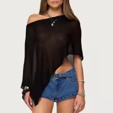 Womens Sheer Poncho