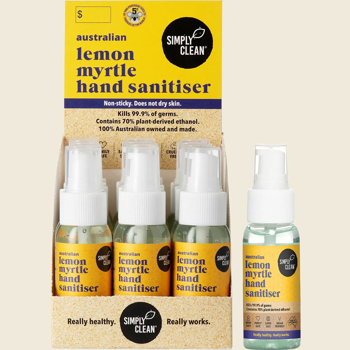 Hand Sanitiser Lemon Myrtle 15x50ml