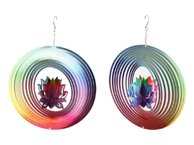 SPINNER 3D RAINBOW CHAKRA LOTUS FLOWER 25CM