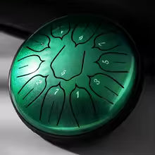 HLURU Glucophone Steel Tongue Drum 6 Inch 11 Notes D Tone Ethereal Drum Music Drum Yoga Meditation Percussion instrument