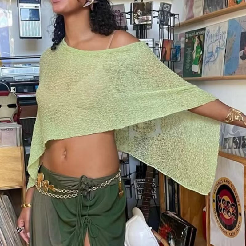 Womens Sheer Poncho