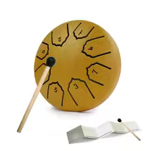 Mini Steel Tongue Drum 4 Inch 8 Notes Rain Drum