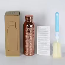 800ML Stainless Steel Electroplated Copper Water Bottle One-Click Open Lid