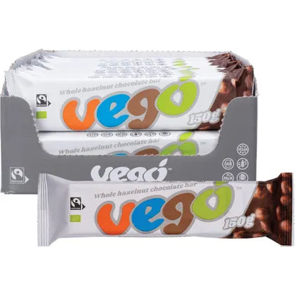 Vego Organic Whole Hazelnut Chocolate Bar
