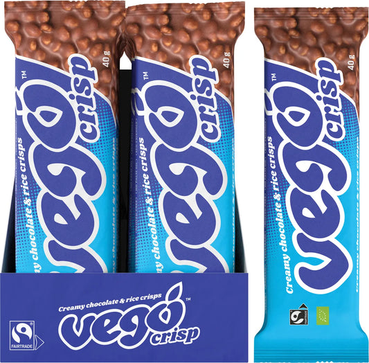 Vego Organic Crisp Chocolate Bar Creamy Chocolate & Rice Crisps