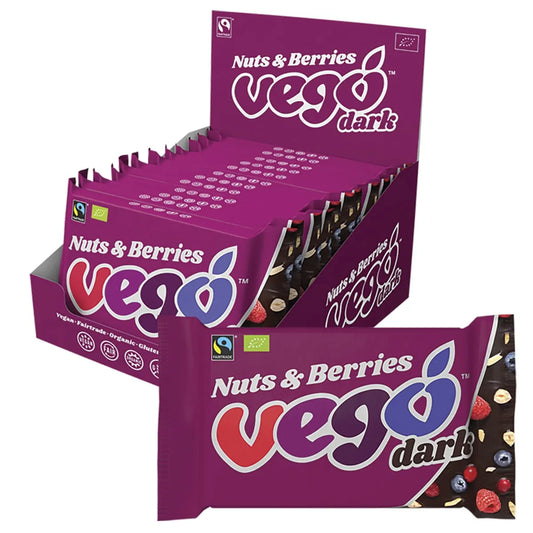 Vego Organic Dark Chocolate Bar Nuts & Berries