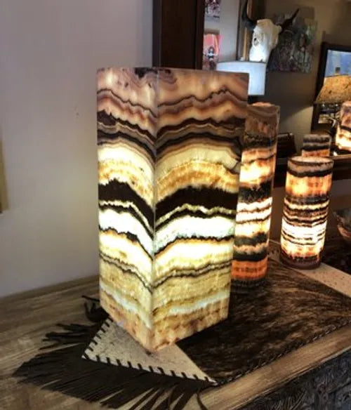 Onyx Lamps - Fire and Ice