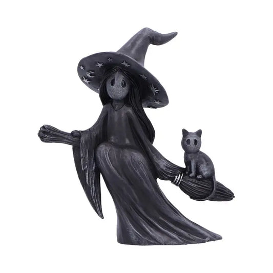 Little Souls Beam Witch On Broom Figurine 12.7cm